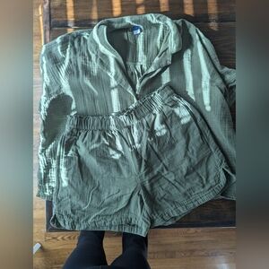 Women's crinkle gauze 2 piece set